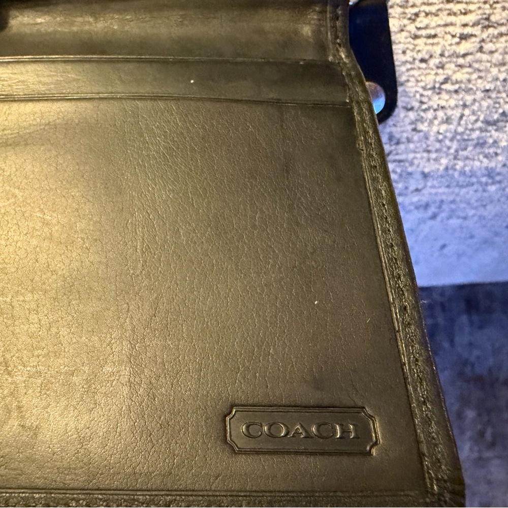 Coach Vintage Black Continental Wallet 7.5x4.25 Glove Tanned Leather EUC &Dusty - Picture 5 of 14